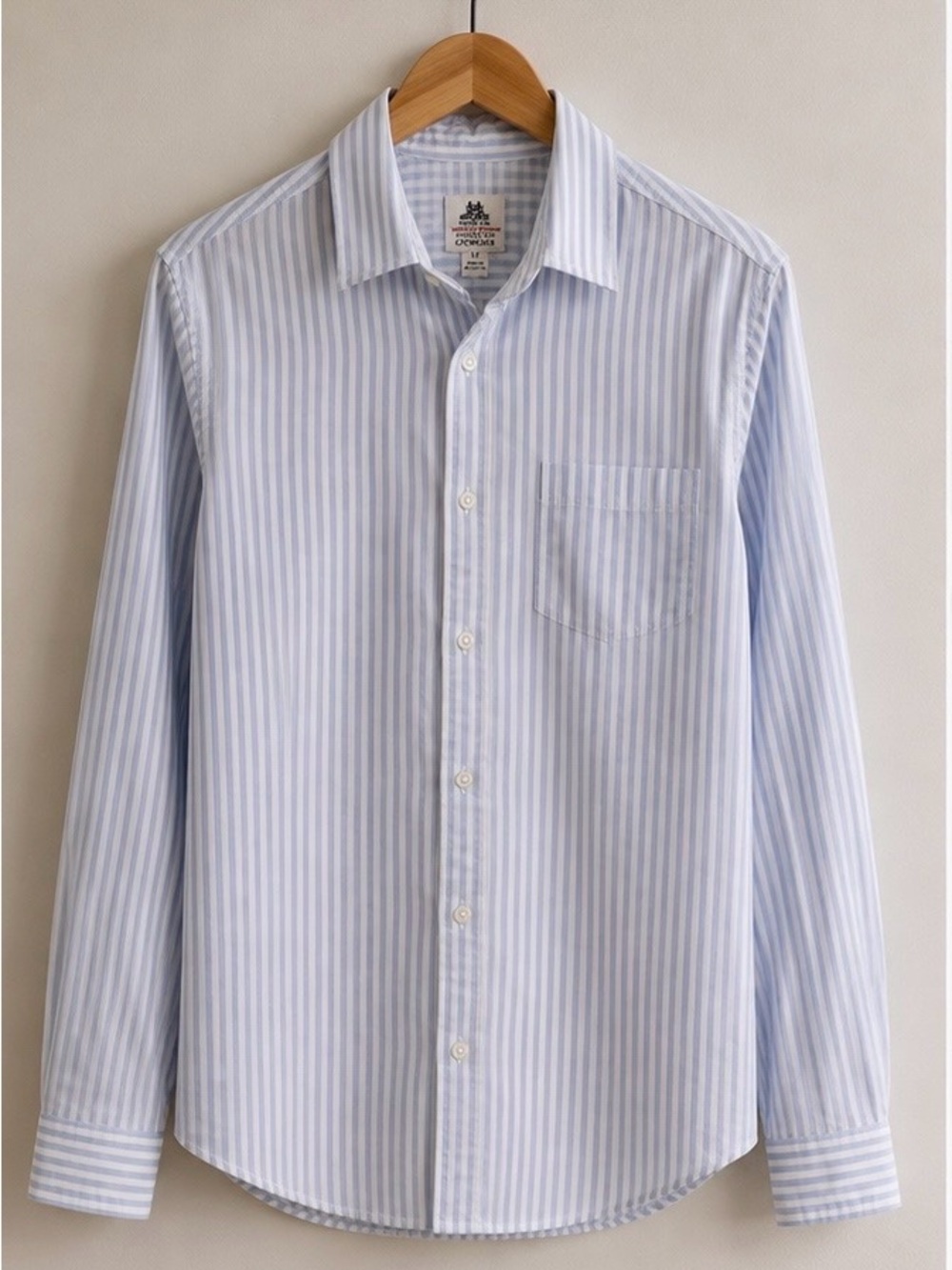 J.Crew Crewcuts Thomas Mason Blue & White Striped Button-Up Shirt Size 14 BOYS